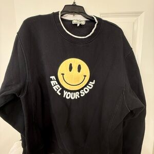 Black Smiley Face Crewneck